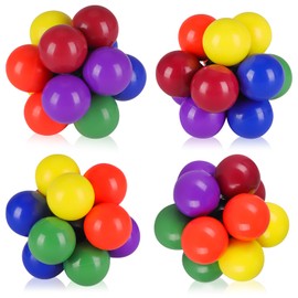 4 Pcs Stress Balls for Kids and Adults,Fidget Toy for Anxiety,Colorful Fun Sensory Balls,Party Bag Fillers for Kids,Stress Toy Made Up of a Selection of Squeeze Balls