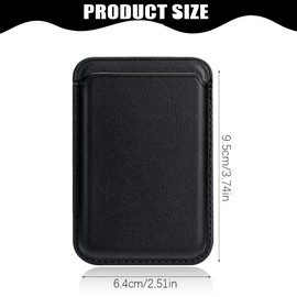 XUKZIMA 1 Pcs Magnetic Wallet Compatible with Mag-Safe for 15/14/13/12 Series PU Phone Card Holder Store 1-2 Cards