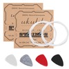 2 Sets Nylon Ukulele Strings with 4 Felt Picks White