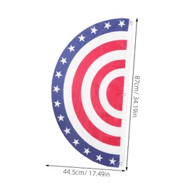 Levemolo 2pcs Patriotic American Bunting Fan Flag Weather Resistant Decoration for Independence Day Labor Day and Outdoor Celebrations Easy to Hang Banner for Porches and Parties