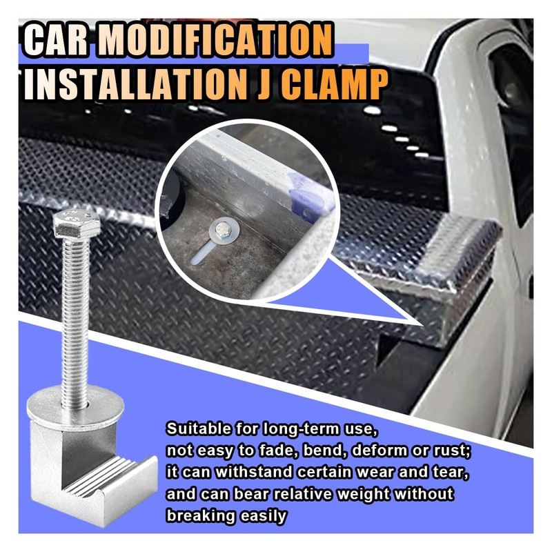 4PCS Truck Tool Box Mounting Kit, J Hook Truck Toolbox