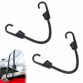 KASELIN Rubber Bands with Hooks (2 Pieces), Includes Hooks on Both Ends, Locking Straps, Bed Fastening Band, Fall Prevention, High Tensile, Bicycle, Motorcycle, 11.8 inches (30 cm)