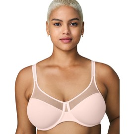Wonderbra Womens Comfort-U® Design Full-Support Underwire Full Coverage Bra, Blush Cosmetic, 40C US