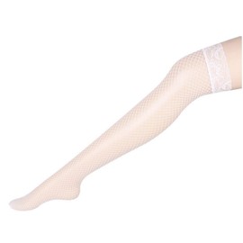 Frogsnout Fishnet Stockings, Black, White, Black, White, Cosplay, Ami Tights, Costume, Women's Fashion, 1 x White, M