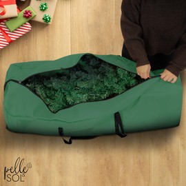 Pelle & Sol Christmas Tree Storage Bag - Fits Up to 7 FT Christmas Tree Bag - Christmas Tree Storage Bag 7ft with Handles - Christmas Decorations, Xmas Tree Storage Bags, Christmas Tree Bag (Black)