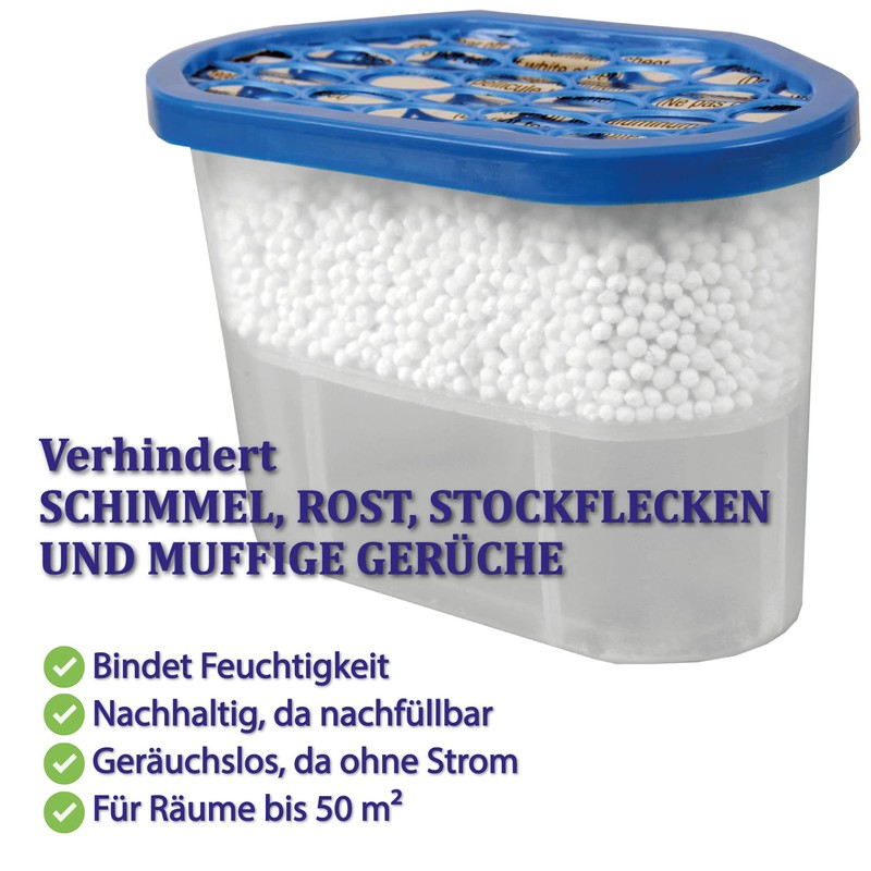 Dehumidifier with 230 g granules, up to 50 m² room