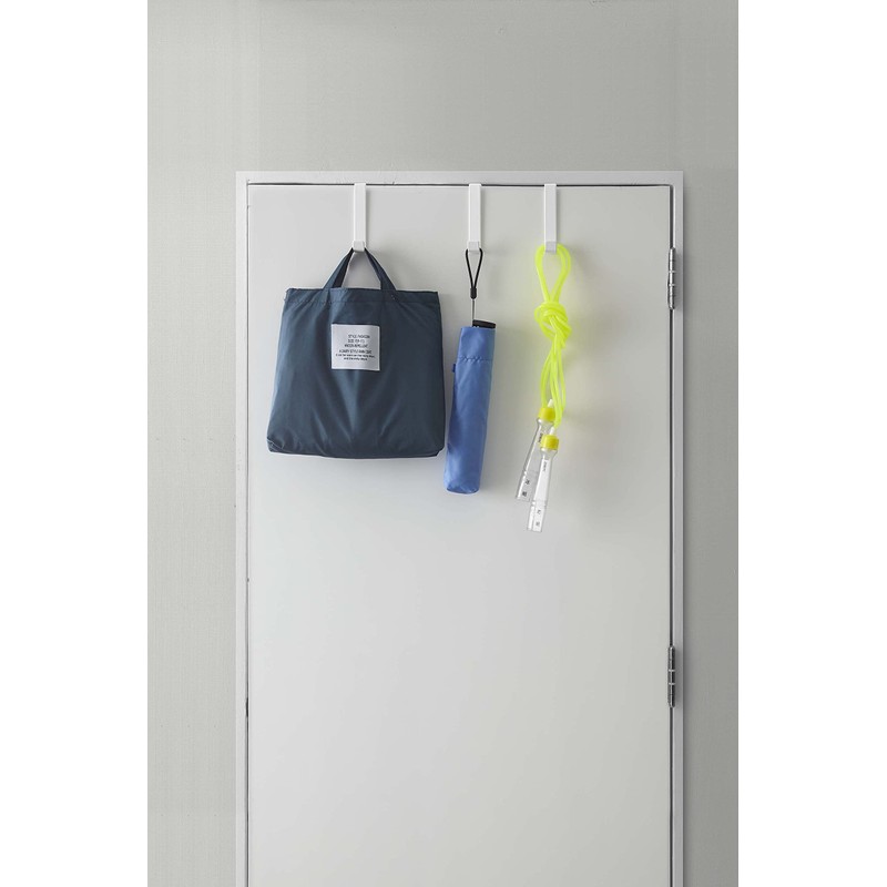 Yamazaki 4890 Door Hangers, Set of 5, White, Approx. 0.6