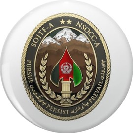 Special Operations Joint Task Force - Afghanistan - NSOCC-A SOJTF-A Patch over White Leather Pin Lapel Pin Brooch Steel Pins Badge 0.75"