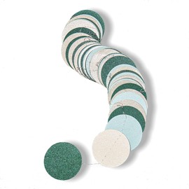 Cheerland Sage Green Garland Dusty Mint Blue White Circle Polka Dots Streamer Hanging Party Decorations for Kids Birthday Baby Shower Engagement Graduations Wedding Bridal Party Supplies 4pcs