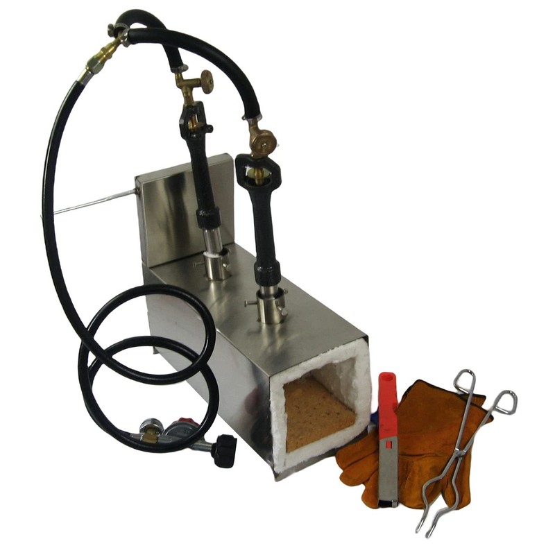 Mini Propane Knife Forge, Double Burners Square Propane Forge with