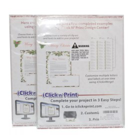 Geographics Paper 2pk Christmas 25 ct Red Green Foil Holiday Words 8.5 x 11