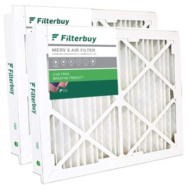 Filterbuy 24x24x5 Air Filter MERV 8 Dust Defense (2-Pack), Pleated HVAC AC Furnace Air Filters Replacement for Honeywell Return Grille (Actual Size: 23.75 x 23.75 x 4.38 Inches)