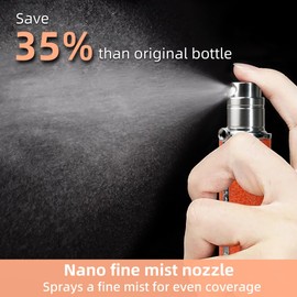 muilsae AF01DB Leather Perfume atomiser, 5ml Bottom Fill Travel Perfume Bottle, Refillable Perfume Dispenser for Women & Men (Deep Blue 5ml)