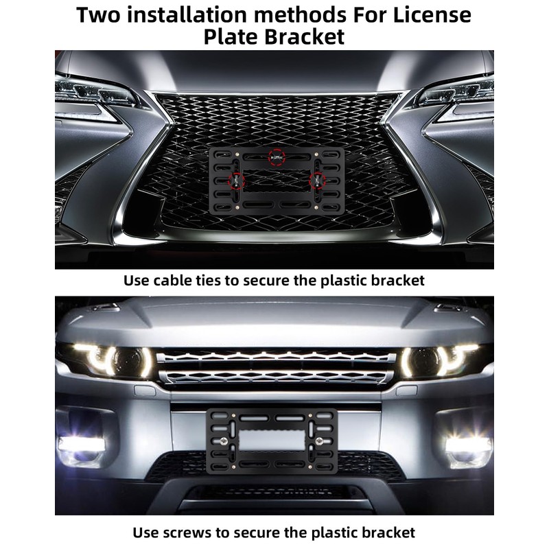 XCLPF Front License Plate Bracket,No Drill License Plate Holder,License Plate