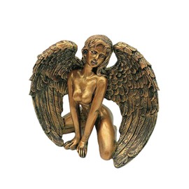 The Fallen Angel Statue Decoration Resin Angel Kneel Down Figurine Ornaments Home Decoration Best Gift for Family Friends