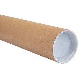 MagicWater Supply Mailing Tube - 2 in x 12 in - Kraft - 1 Pack - for Shipping and Storage of Posters, Arts, Crafts, and Documents