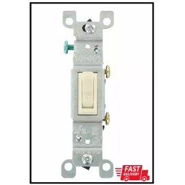 Leviton 15 Amp Single-pole Toggle Switch, Light Almond (10-pack) | Leviton Switch Pole