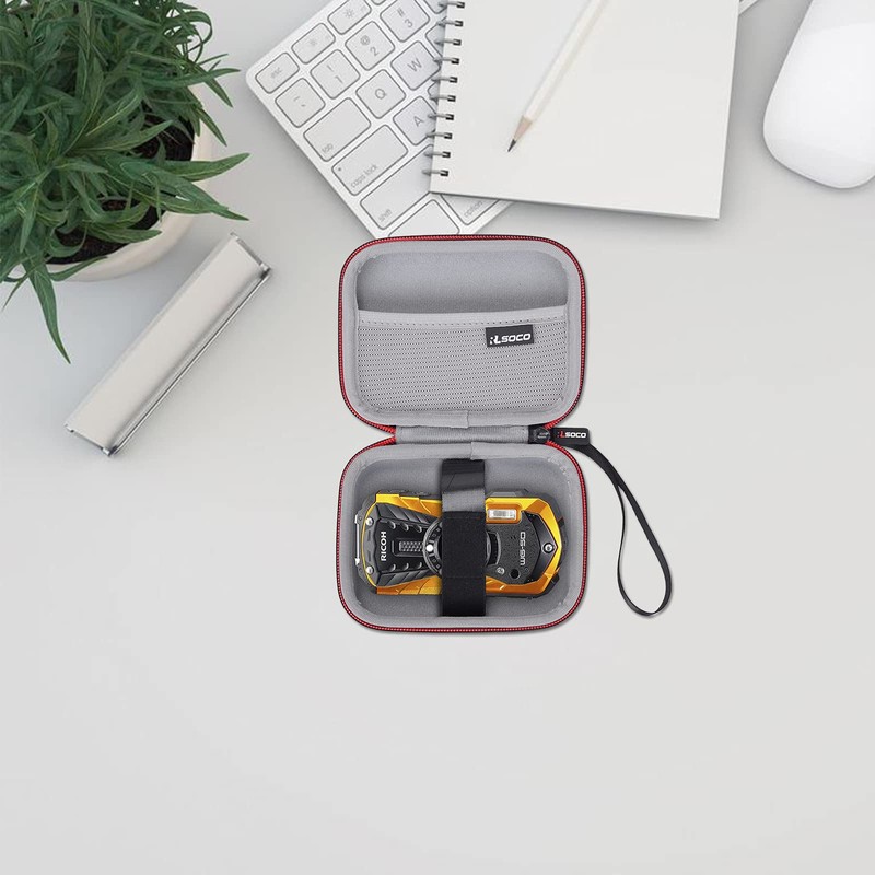 RLSOCO Case for Ricoh WG-80/WG-70/WG-60/WG-6 Orange Digital Camera, black, Bag