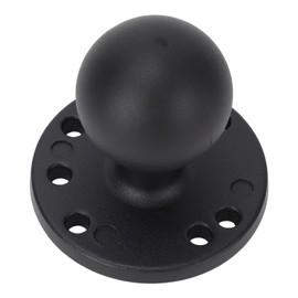 1.5 Inch Aluminum Alloy Ball Mount with AMPS Hole Round Plate Base for RAM Mounts C Size Ball Double Socket Arm Kayak Boat Car Truck Off Road Vehicles