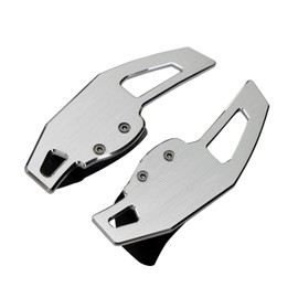 NDDHH Steering Wheel Shift Paddle For Volkswagen VW Tiguan Golf MK6 GTI Jetta MK5 Passat B6 CC Scirocco R36 R20 Steering Wheel Aluminium Shift Paddles (Color : Silver)