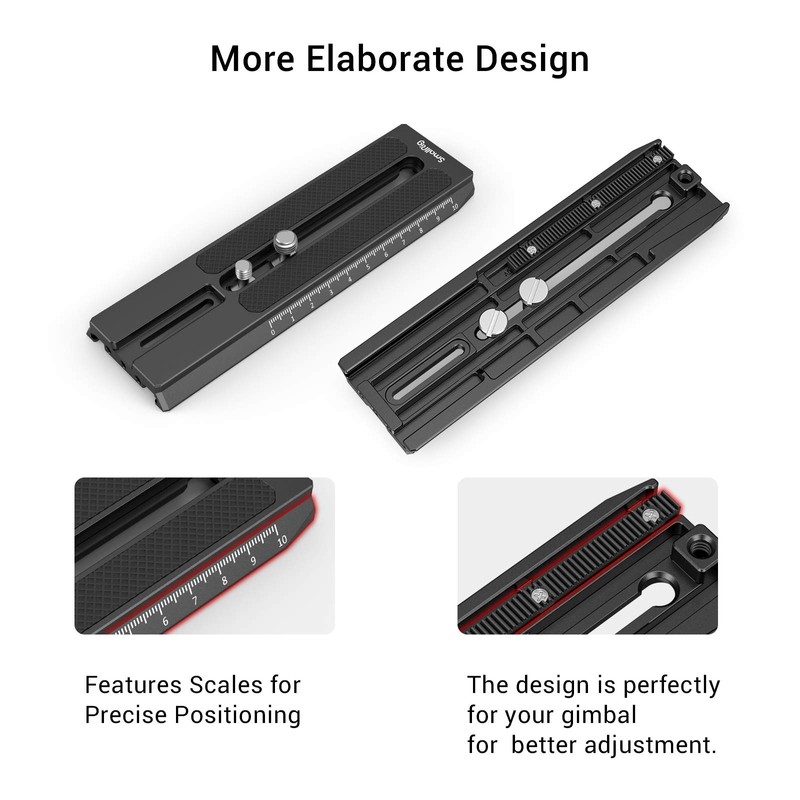 SMALLRIG Adaptador de placa de liberación rápida extendida para cámara