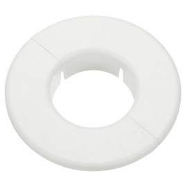 PATIKIL Wall Split Flange 2.3" (58mm), Round Detachable Escutcheon Plate Buckles Water Pipe Cover for Kitchen Bathroom Air Conditioner Arm Pipe Faucet Decoration, White