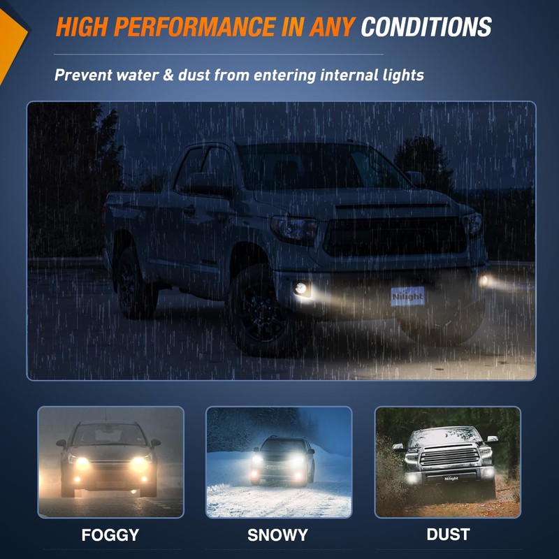 Nilight Fog Lights Assembly Compatible with 2014 2015 2016 2017