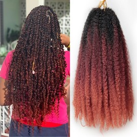 Marley Twist Braiding Hair 24 Inch 8 Packs – Long-Lasting Marley Hair, Fluffy&Tangle-Free Cuban Twist Hair for Braiding, Natural Look Synthetic Spring Afro Kinky Twist Hair Extensions (1B/530/350)