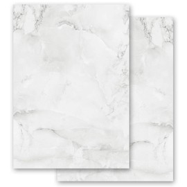 Motif Letter Paper! Marble & Structure Marble Light Grey 20 Sheets DIN A4 - Paper-Media