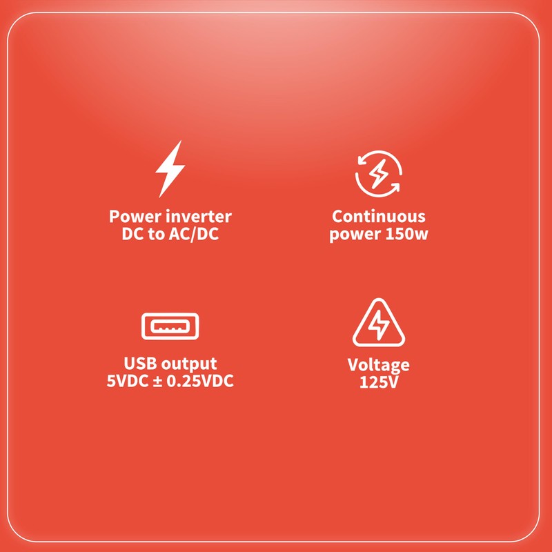 RadioShack 150W Power Inverter, 3-Plug Adapter with USB