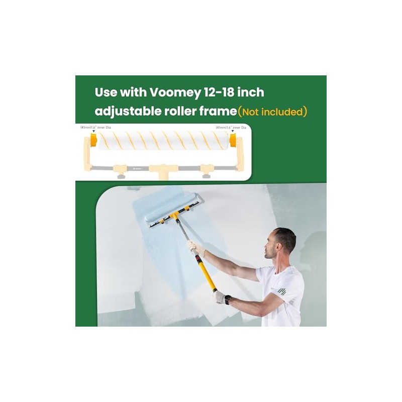 VOOMEY 18" Paint Roller Cover, Microfiber Paint Roller Cover, Quickly