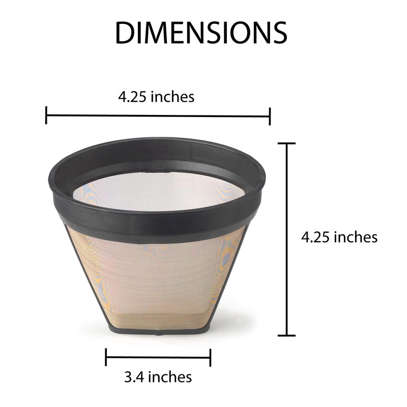 Fino Gold Mesh Coffee K-Cup Filters Set, For Keurig My