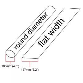 Salipt 4" ID Clear Heat Shrink Tube 2:1 ratio 4.0" wrap (8 inches) foot/ft/to 100mm