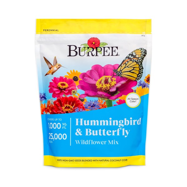 Burpee Wildflower 25,000 Bulk, 1 Bag 18 Varieties of Non-GMO