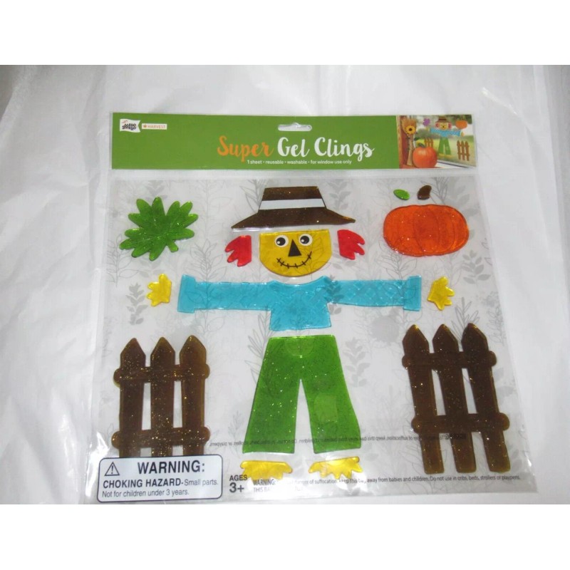 Mello smello Thanksgiving Autumn Fall Large 9" Scarecrow & Fence