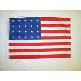AZ FLAG UNITED STATES 1818-1819 20 STARS FLAG 18'' x 12'' cords - USA - AMERICAN HISTORIC SMALL FLAGS 30 x 45cm - BANNER 18x12 in