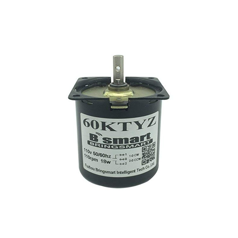 Bringsmart 60ktyz 30rpm AC Motor Low Noise Gearbox AC 110V