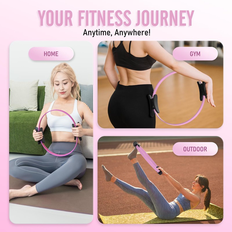 JKSHMYT Pilates Ring – 14.5" Home Magic Circle Resistance Ring,