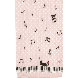 ko-zikanpani- naironbodyitaoru 25 X 100 cm Cats and Music Note Pink 501850 