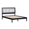 Walker Edison Full Transitional Geometric X Pattern Headboard Solid Wood