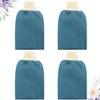 4 Piezas Guantes de Baño Gruesos, Ligeros, de Doble Cara