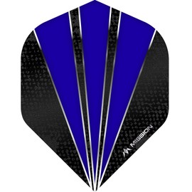 Mission Flare Dart-Flights, 100 Mikrometer, Standard (dunkelblau, 10 Sets (30))