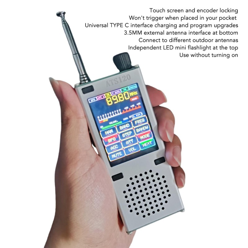 Full Band Receiver Worldband Radio Frequency 2.4in TFT Touch Screen