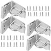 4 PCS 5 Inch 90 Degree Padlock Hasp, KINJOEK Stainless