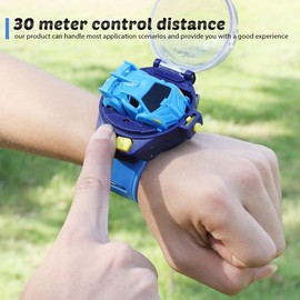 New Mini 2.4GHz Remote Control Car Watch Toy with USB Charging, Power Battle Watch Car Toys, 30 Meters Long Distance, Mini Size