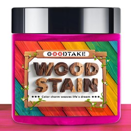 GOODTAKE Rose Red Wood Stain Powder, Wood Dye Stain Powder that Makes Vibrant Wood, Premium Fast Dry Dark Wood Stain Powder for Crafts, Multiple Finishes - for Indoor Outdoor Wooden (Rose Red, 2 oz)