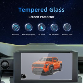 xjzshly 8 Inch Screen Protector Foil Compatible with 2024 Toyota Tacoma SR/SR5/TRD PreRunner/TRD Sport/TRD Off-Road Tempered Glass Protective Film for 2025 Toyota Camry LE/SE Touchscreen Accessories