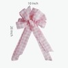 Meseey Large Pink and White Plaid Burlap Bow 20 x