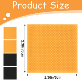 Qianyu 4pcs High Heel Patch Square Sole Repair Tips High Heel Tread Replacements Kit Boot Sole Repair Stickers Non-Slip Heel Protectors Rubber Repair Pad Accessories for Women