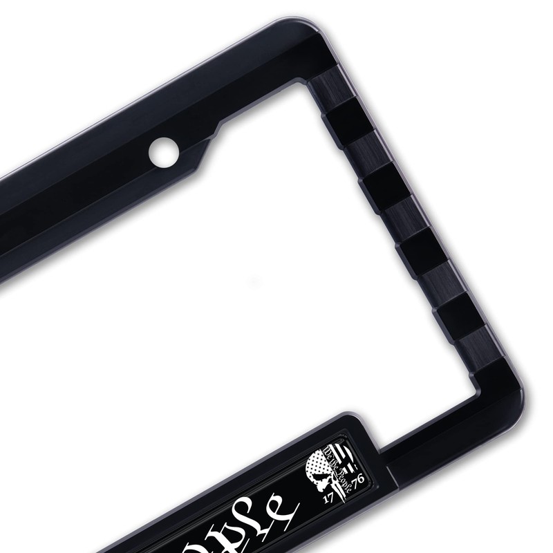 American Flag License Plate Frame Tag Bracket with 3D Raised